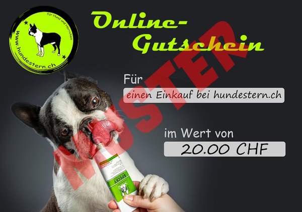 Gutschein Onlineshop hundestern.ch